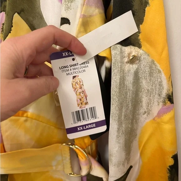 French connections women’s long floral pastel dress Easter XXL plus size modest - Picture 4 of 5